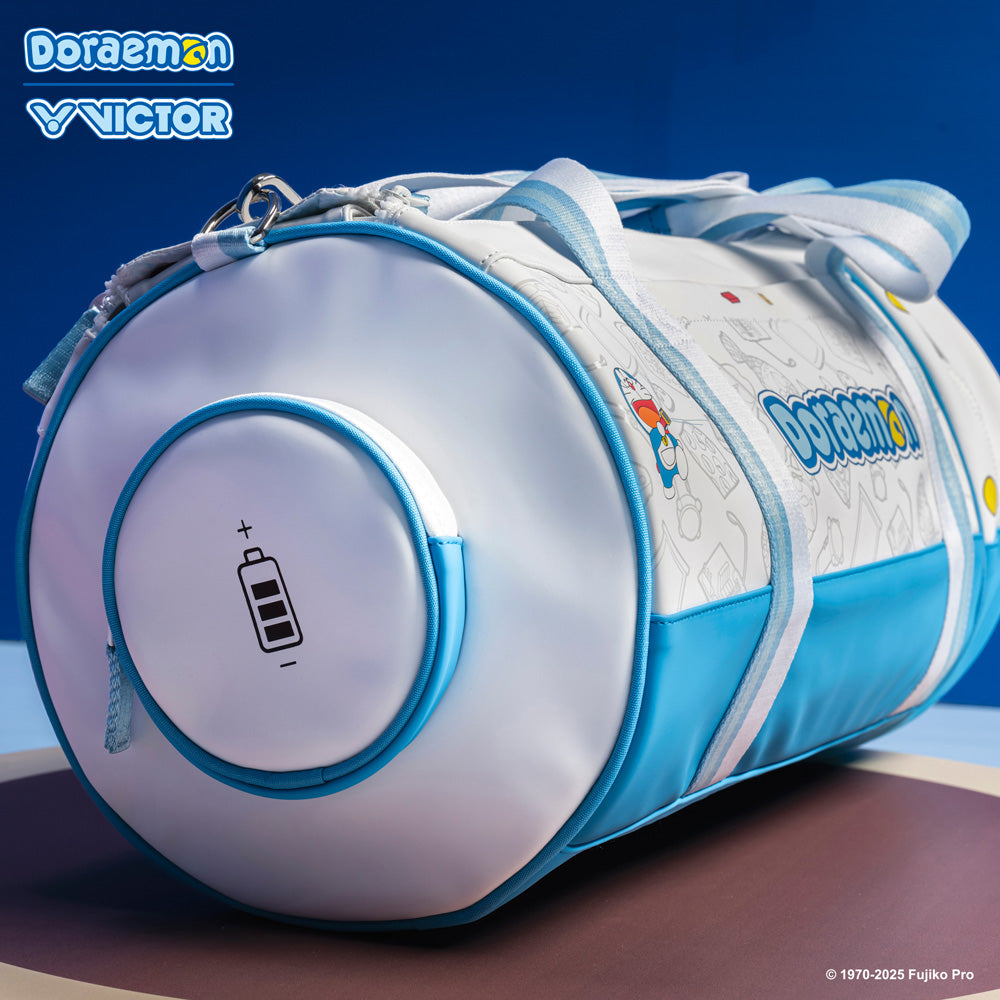 Victor x Doraemon BG5535DRM AF Travel bag (White/Hawaiian Blue)
