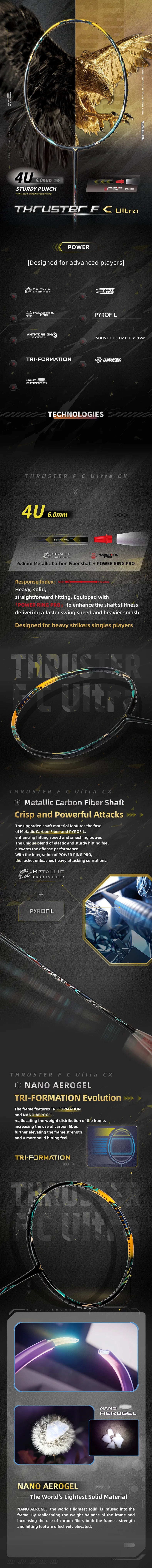 Victor Thruster F C Ultra CX Unstrung Badminton Racket