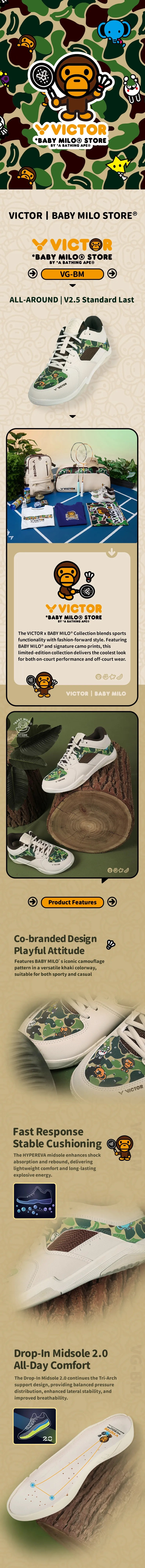VICTOR x BABY MILO STORE® Badminton Shoes VG-BM V