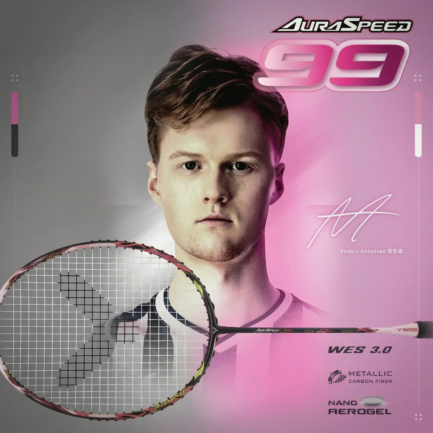 Victor Auraspeed 99 Unstrung Badminton Racket